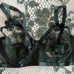 Rare Agent Provocateur Alina bra 36b nwot black lace